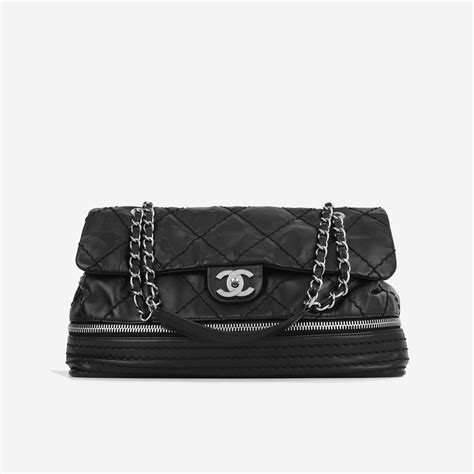 chanel expandable ligne flap bag|Chanel 25cm flap bag.